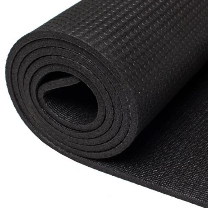 BodySport Personal Exercise Mat, Exercise Equipment for Yoga, Pilates, and Fitness Routines, 72" x 24" x 1/4", Black, 3 of 4