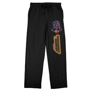 Guardians Of The Galaxy Vol. 3 Characters Men's Black Sleep Pajama Pants - 1 of 4