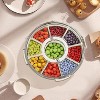 Fortune Candy 9 Compartment Snackle Box, Rotating Serving Tray with Lid & Handle, Portable Organizer for Fruits, Candy, Veggies, Party & Travel - 2 of 4