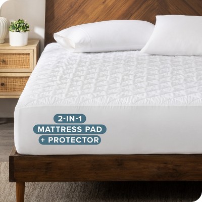 Twin White Waterproof Quilted Down Alternative Mattress Pad