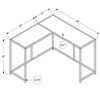 Monarch Specialties Accent Table Console Entryway Narrow Corner Living Room Bedroom Grey Laminate Black Metal Contemporary Modern - 4 of 4