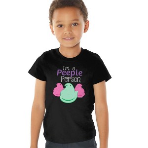 Easter I'm A Peeple Person Peeps Kids T Shirt for Toddlers, Black - 1 of 4