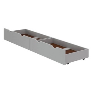 Set of 2 Underbed Storage Drawers Dove Gray - Alaterre Furniture