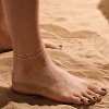 14K Gold Anklets for Women Waterproof Ink Anklets Set Layered Anklet Bracelets - 2 of 4