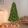 Tangkula Pre-lit Christmas Tree, Artificial Hinged Xmas Tree w/ Remote-controlled Color-changing LED Lights & PVC Tips - 4 of 4