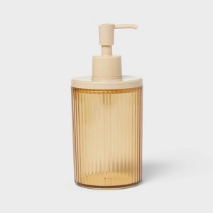 Ribbed Soap Pump Tan - Room Essentials™ - 1 of 4