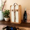 Twine Paulownia Bottle Wood Decorative Wine Box - image 2 of 4