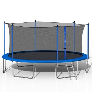 VisioGear Trampoline with Safety Enclosure Net, Trampoline with Heavy Duty Jumping Mat, Gray, 170"*170"*107" - 1 of 4