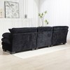 120.87" Chenille L-Shaped Modular Sectional Sofa with Deep Seating, Ottoman, Dual-Layer Cushions & Pillows - 3 of 4