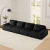 146'' Flannelette Modular Sectional Sofa with Deep Seat, Boneless Design, and Buckle Connection - 3 of 4