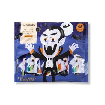 Halloween Soft & Chewy Trick or Treat Filled Straws - 21.6oz/48ct - Favorite Day™