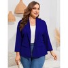 Coolmee Women's Plus Size Blazers Casual Open Front Work Office Jackets Blazer with Pockets - 3 of 4