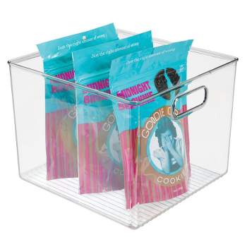 Mdesign Large Plastic Office Storage Organizer Bin With Handles - 8 Pack,  Clear : Target