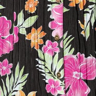 black multi fun floral