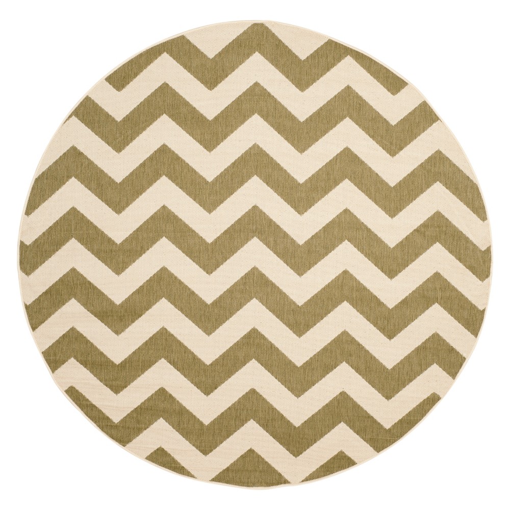  Round Elvas Outdoor Rug Green/Beige