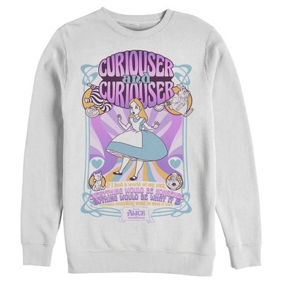 Men's Alice In Wonderland Curiouser And Curiouser Sweatshirt 