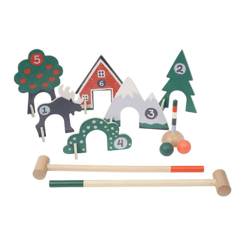 Manhattan Toy Through The Woods Two-Player 11-Piece Croquet Set for Kids with Travel Storage Bag, 3 of 8