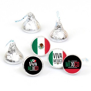Big Dot of Happiness Viva Mexico - Mexican Independence Day Party Round Candy Sticker Favors - Labels Fits Hershey’s Kisses (1 sheet of 108) - 1 of 4