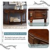 PAGED Half Moon Entryway Table Curved Wood Console Table Retro Sofa Side Table with Open Shelf and 2 Drawers for Living Room, Entrance - 3 of 4