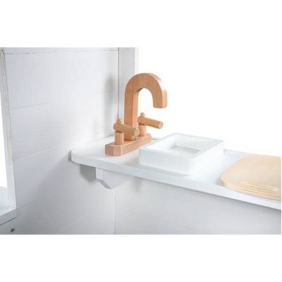 Zahara White and Black Wooden Playhouse with Kitchen