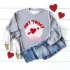 Simply Sage Market Women's Graphic Sweatshirt Not Today Cupid Checkered - 2 of 4