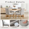 Upholstered Dining Chairs Parsons Chair Set of 2,Dining Chair with Wood Legs,Fabric Side Chair for Dining Room,Kitchen,Restaurant,Living Room - 4 of 4