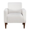Boucle Fabric Arm Chair with Foam and Pocket Spring Seat, Kiln-Dried Wood Legs, and Reinforced Frame - 3 of 4