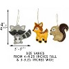 Darware Plush Animal Christmas Tree Ornaments 6pc Set; Holiday Craft Baby Shower Decoration - 2 of 4