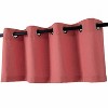 Kate Aurora Teen Decor Poly Cotton Coral Colored Grommet Top Window Valance - 2 of 4