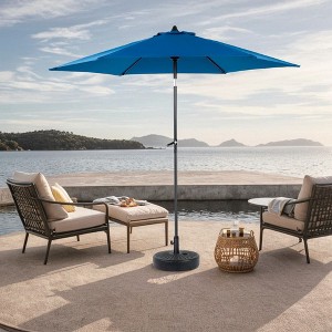 Osparple 9FT Patio Umbrella with Crank,6 Sturdy Ribs Market Patio Umbrella with Push Button for Backyard,Poolside,Deck,Base Not Included - 1 of 4