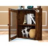 HDZNVF Corner Cabinet with Shelves & Wine Glass Rack Rustic Brown - 4 of 4