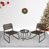 Maggift Patio Seating Sets Outdoor Bistro Set，Special Design, Chat and Conversation Furniture Set，for Garden, Living Room, Brown, 21.85"*25.4"*29.33" - 2 of 4