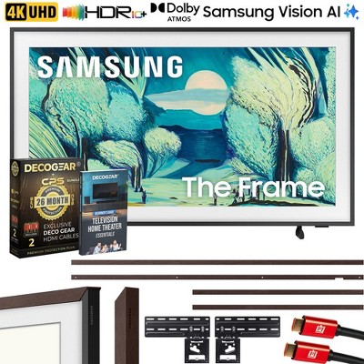 Samsung 50" The Frame QLED 4K AI Smart TV (2025) with Brown Bezel + Protection Bundle