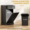 Kitchen Tilt Out Trash Bin Cabinet Free Standing Recycling Cabinet Trash Can Holder With Drawer - 4 of 4
