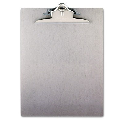 Saunders Aluminum Clipboard w/High-Capacity Clip 1" Clip Cap 8 1/2 x 12 Sheets Silver 22517