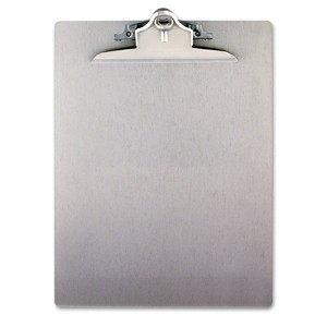 Saunders Aluminum Clipboard w/High-Capacity Clip 1" Clip Cap 8 1/2 x 12 Sheets Silver 22517 - 1 of 4