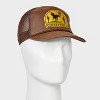 Men's Western Cotton Trucker Baseball Hat - Mighty Fine Brown - 2 of 4