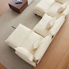 Modern Modular Sofa Combo with Ottomans, Cushions & Footstools – 3-Seater Chenille Sofa Set for Living Room, Bedroom,Apartment, Stylish & Comfortable - 2 of 4