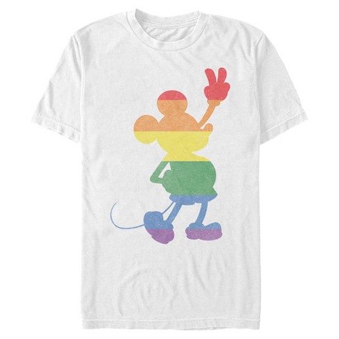 Men's Mickey & Friends Distressed Rainbow Friends T-shirt - Light Blue -  Medium : Target