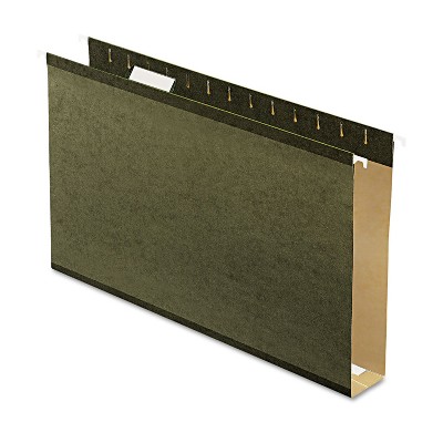 Pendaflex Reinforced 2" Extra Capacity Hanging Folders Legal Standard Green 25/Box 4153X2