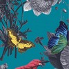 Jardin Teal Floral Birds Paste the Wall Wallpaper - 4 of 4