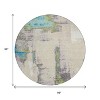 Linen And Fern Green Abstract Washable Indoor Outdoor Area Rug - 3 of 4