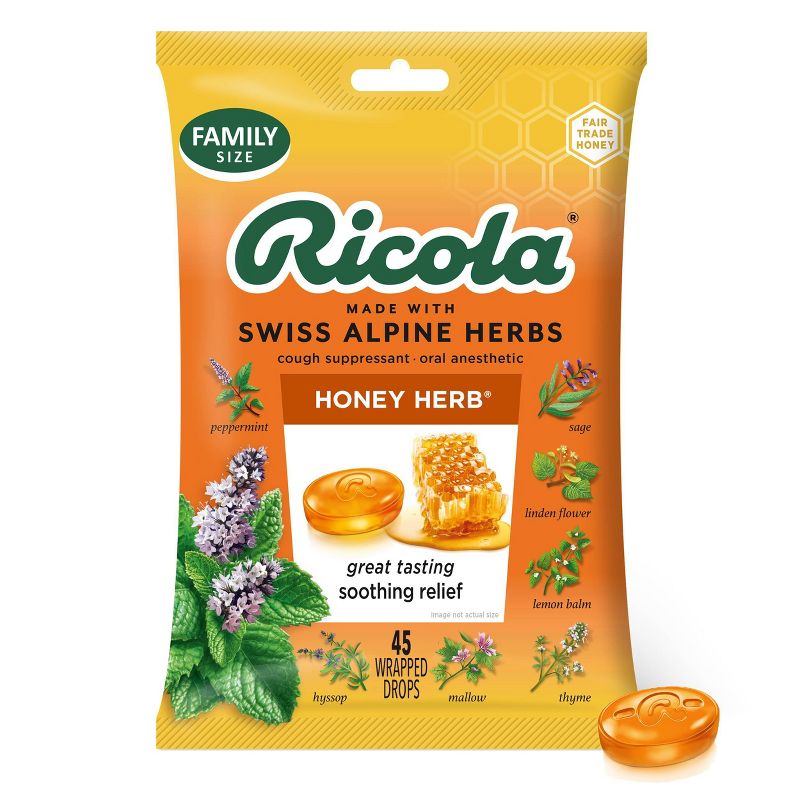 Ricola Cough Drops - Honey Herb - 45ct, 1 of 10