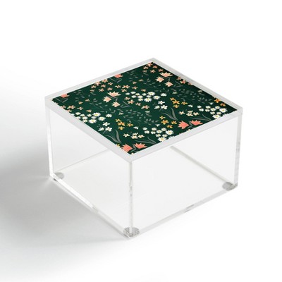 Emanuela Carratoni Meadow Flowers Theme 4" x 4" Acrylic Box - Deny Designs