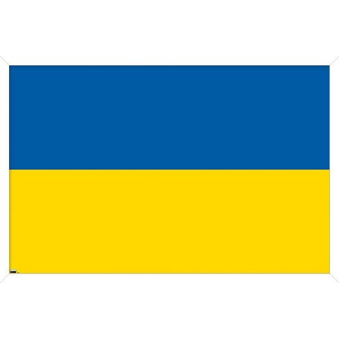 Trends International Ukrainian Flag Framed Wall Poster Prints White ...