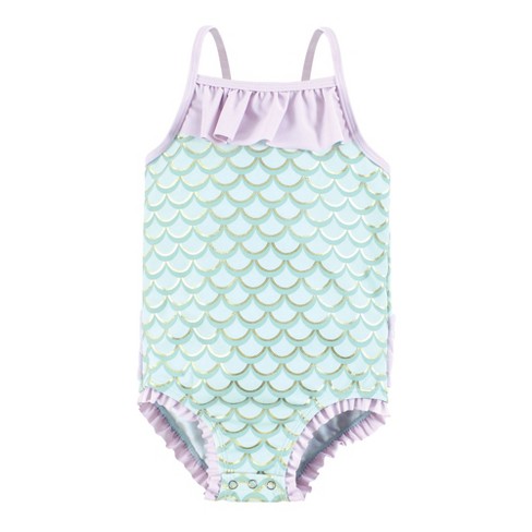 Hudson Baby Girls Baby Swimsuit Mermaid 3 6 Months Target