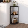 HOMLUX 3 Tier Decorative Corner Bookshelf Display Rack - 3 of 4