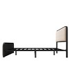 APRILSOUL Beige Modern Metal Bed Frame with Curved Upholstered Headboard and Footboard Bed with Under Bed Storage, Heavy Duty Metal Slats - 4 of 4