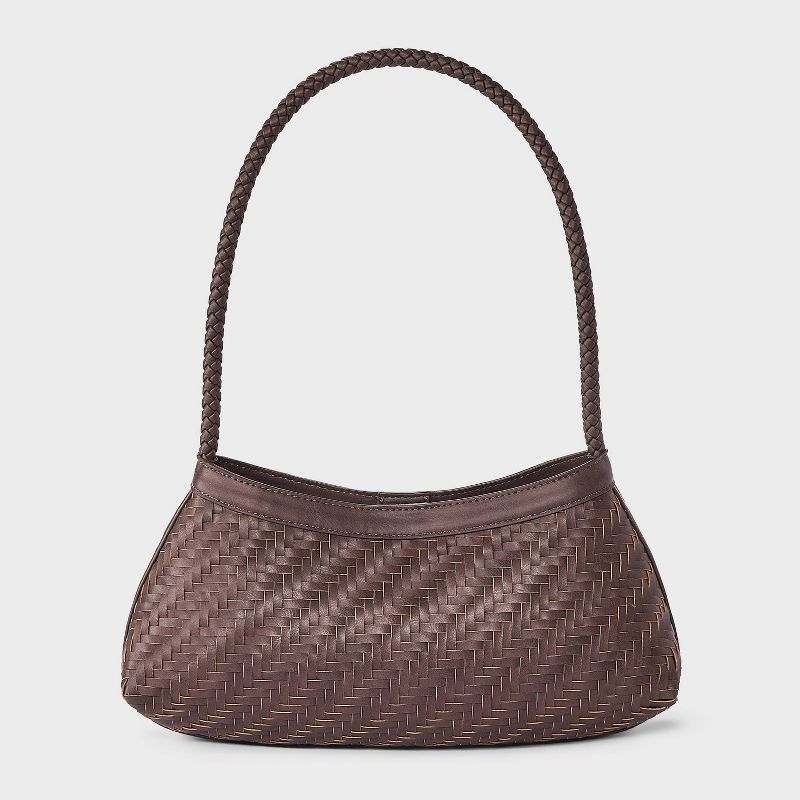 Woven Shoulder Bag - A New Day™ Brown