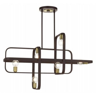 Livex Lighting Bergamo 6 - Light Chandelier in  Bronze/Antique Brass